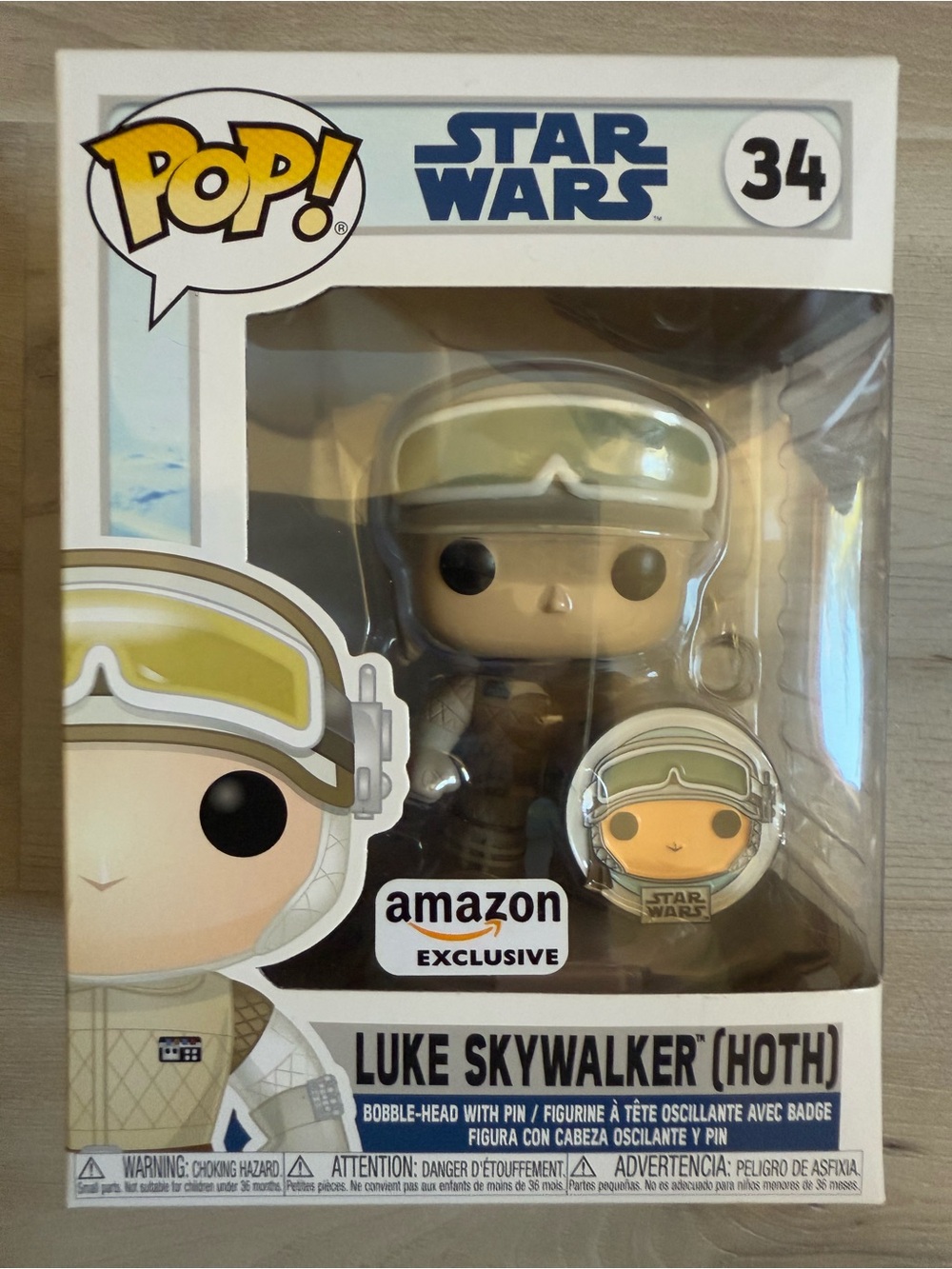 STAR WARS // Funko Pop! •  Luke Skywalker Hoth 34 - Amazon Exclusive New In Box
